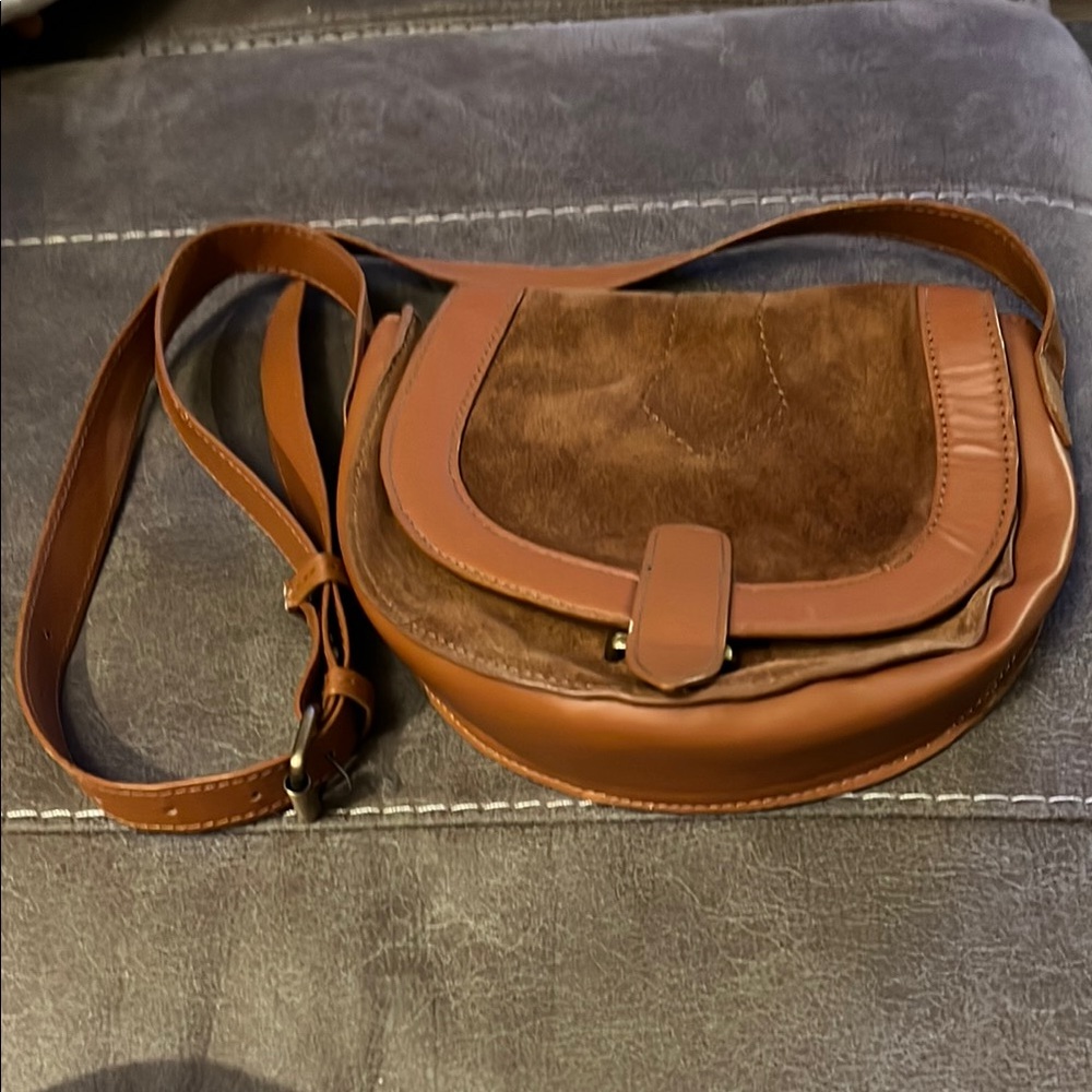 American Eagle Brown Leather Crossbody Bag